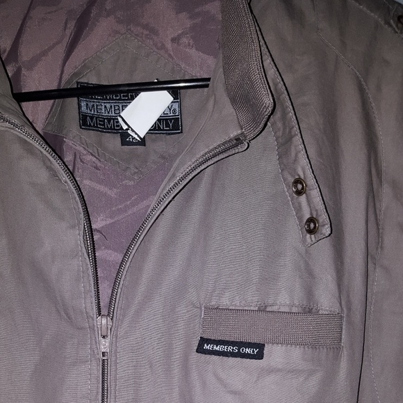 *SOLD*Members Only Mens XL Racer Jacket Cocoa Full - Picture 4 of 8